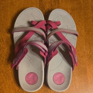 Vionic Pink and Gray Women's Mojave Sandals